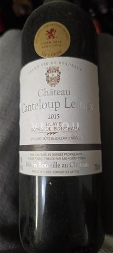 Burdeos Blaye-Côtes de Burdeos Château Canteloup Lestage 2015