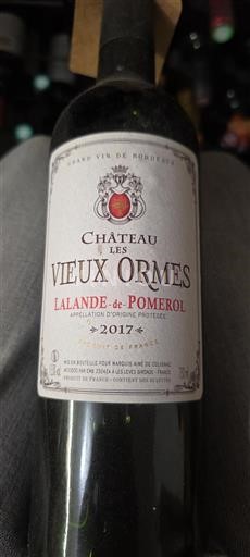 Bordéus Lalande-de-Pomerol Château Les Vieux Ormes 2017
