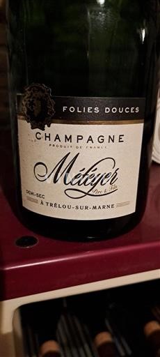 Champaña Champán Méteyer Folies Douces Sin añada