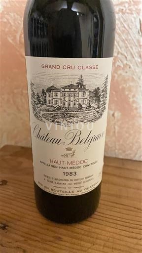 Bordeaux Haut-Médoc Grand Cru Château Belgrave 1983