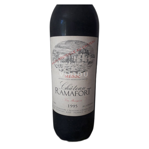 Vin Rouge sec Château Ramafort 1995 France Bordeaux Médoc AOC Cru Bourgeois