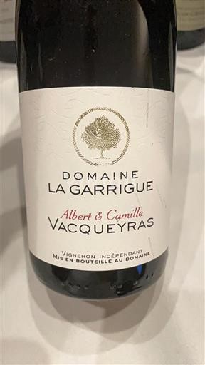 Thung lũng Rhône Vacqueyras Domaine La Garrigue Albert & Camille 2020