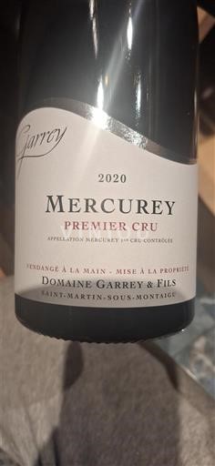 Bourgogne Mercurey Premier Cru Garrey & Fils 2020