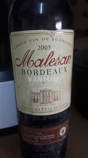 Burdeos Bordeaux Malesan 2005