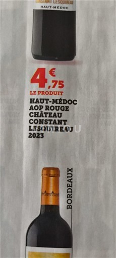 Bordeaux Haut-Médoc Château Constant Lesquireau 2023
