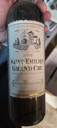 Bordeaux Saint-Émilion Grand Cru Saint-Emilion 2019