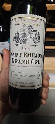 Bordeaux Saint-Émilion Grand Cru Saint-Emilion 2019