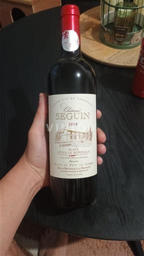 Bordeaux Blaye-Côtes-de-Bordeaux Château Seguin Réserve 2018