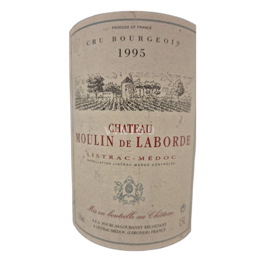 Bordeaux Listrac-Médoc Château Moulin de Laborde 1995