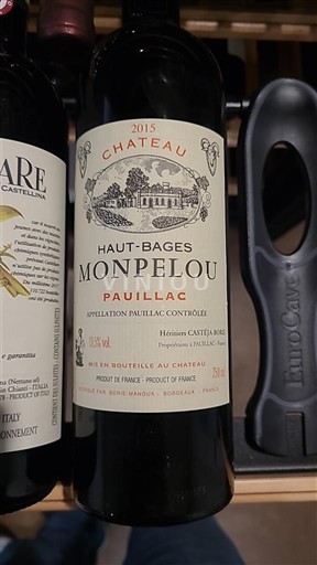 Bordeaux Pauillac Château Haut-Bages Monpelou 2015