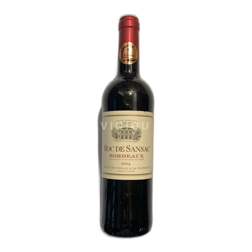 Vin Rouge sec Roc de Sansac 2014 France Bordeaux AOC