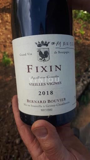 Vin Rouge sec Vieilles Vignes Bernard Bouvier 2018 France Bourgogne Fixin AOC