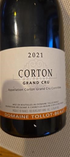 Borgogna Corton Grand Cru Domaine Tollot-Beaut 2021