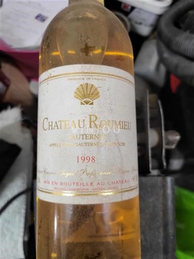 Bordeaux Sauternes Château Roumieu 1998