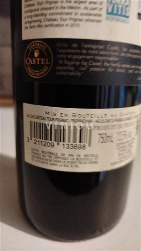 Viinit Rouge sec Château Tour Prignac 2020 Ranska Bordeaux Médoc AOC Cru Bourgeois