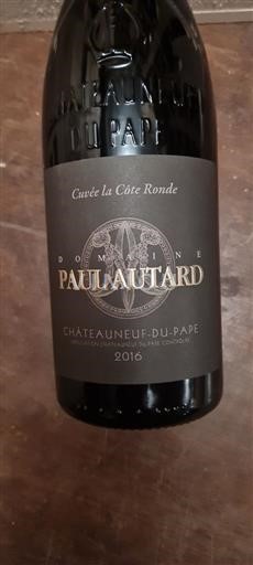 Vallée du Rhône Châteauneuf-du-pape Domaine Paul Autard la Côte Ronde 2016