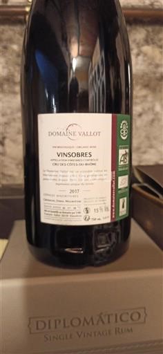 Thung lũng Rhône Vinsobres Domaine Vallot François 2017