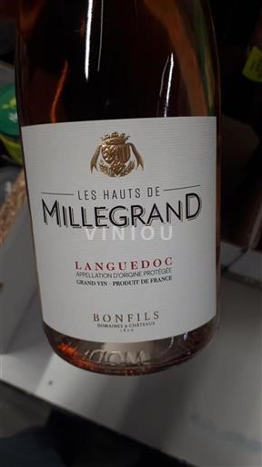 Vin Rosé sec Les Hauts de Millegrand 2023 France Languedoc AOC