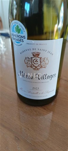 Burgundia Mâcon și mâcon-sate Baronne de Saint Jean 2023