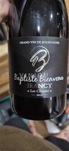 Burgundi Irancy Baptiste Bienvenu les climats 2023