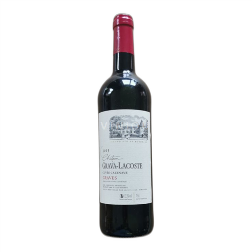 Vin Rouge sec Cuvée Cazenave Château Grava-Lacoste 2013 France Bordeaux Graves AOC