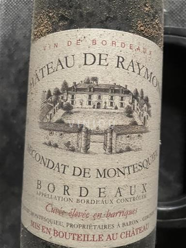 Burdeos Bordeaux Château Raymon Secondat de Montesquieu Sin añada