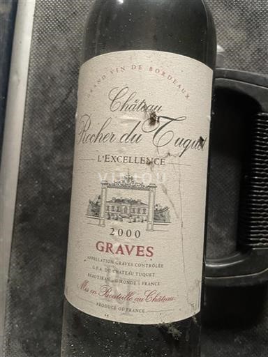 Bordeaux Graves Château Tuquet L'Excellence 2000