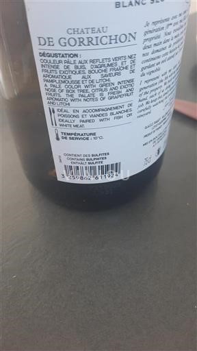 Sudoeste Côtes de Gascogne Château Gorrichon Sin añada