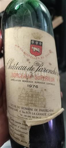 Bordeaux Bordeaux Supérieur Château Parenchère 1976