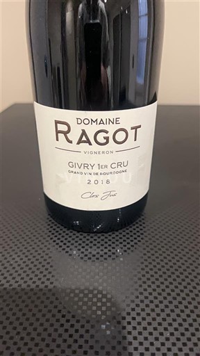 Borgoña No especificado Premier Cru Domaine Ragot Clos Jus 2018