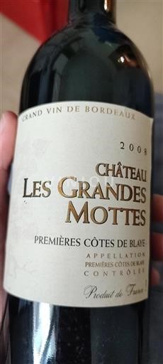 Bordeaux Ni doloceno Château Les Grandes Mottes 2008
