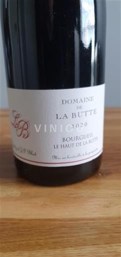 Loiren laakso Bourgueil Domaine La Butte Le Haut de la Butte 2020