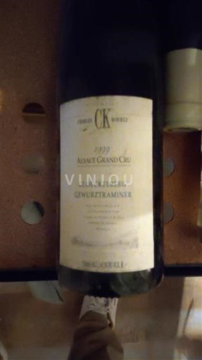 Alsace Alsace Grand Cru Grand Cru Charles Koehly Gloeckelberg Gewurztraminer 1999