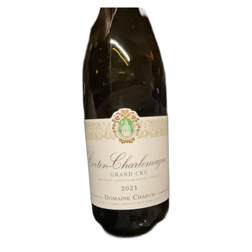 Vin Blanc sec Domaine Chapuis 2021 France Bourgogne Corton-charlemagne AOC Grand Cru