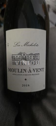 Beaujolais Moulin-à-vent Les Michelots 2018
