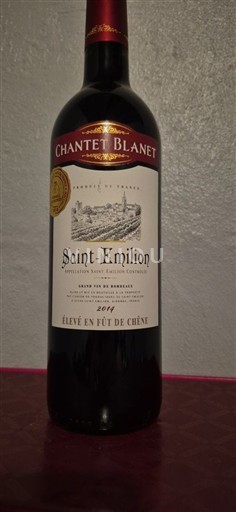 Bordeaux Saint-Émilion Chantet Blanet 2014