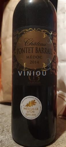 Bordeaux Médoc Cru Bourgeois Château Pontet Barrail 2014