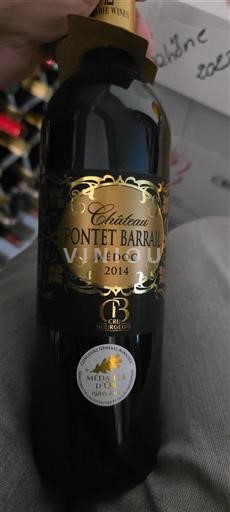 Bordeaux Médoc Cru Bourgeois Château Pontet Barrail 2014
