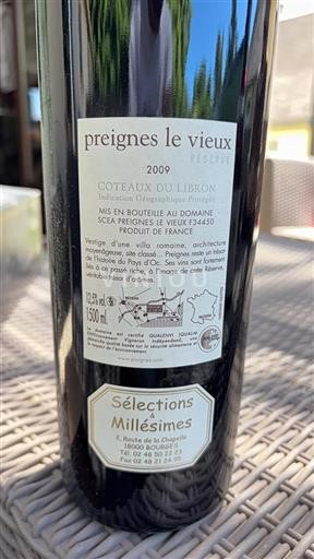 Provence, Lower Rhône Valley, Corsica Coteaux du Verdon Preignes le Vieux Réserve 2009
