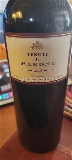 Vin Rouge sec Tenute del Barone 2010 Italie Toscane DOC