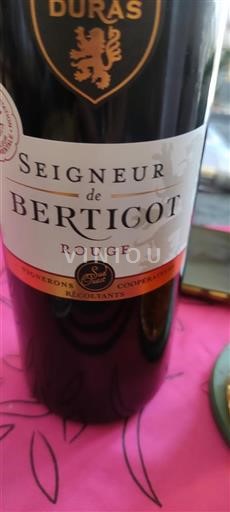 Südwestfrankreich Côtes de Duras Berticot Seigneur de Berticot Ohne Jahrgang