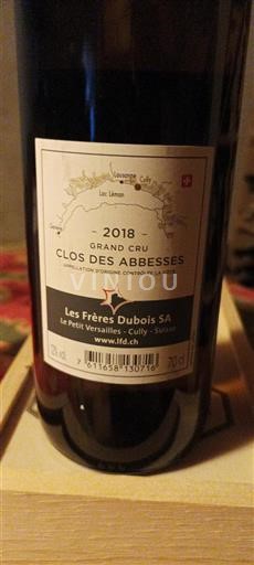 Vaud La Côte AOC Les Frères Dubois Clos des Abbesses 2018