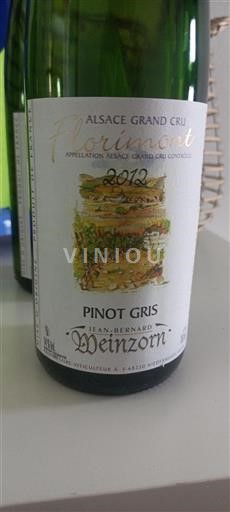 Alsace Alsace Grand Cru Grand Cru Jean-Bernard Weinzoorn Florimont 2012