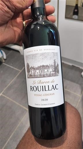 Burdeos Pessac-Léognan Le Baron de Rouillac 2020
