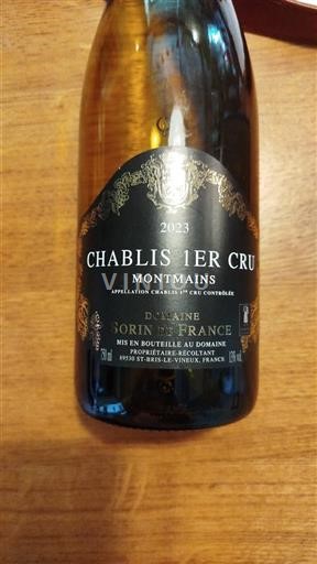 Burgundy Not Specified Premier Cru Sorin de France Montmains 2023