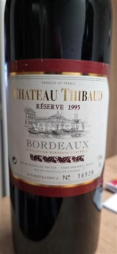 Bordeaux Château Thibaud Réserve 1995