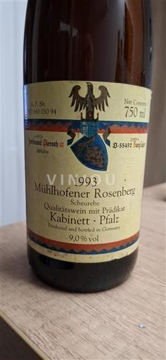 Palatinat Ni doloceno Ferdinand Pieroth Mühlhofener Rosenberg 1993