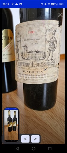 Burdeos Saint-Julien Grand Cru Château Lagrange 1980