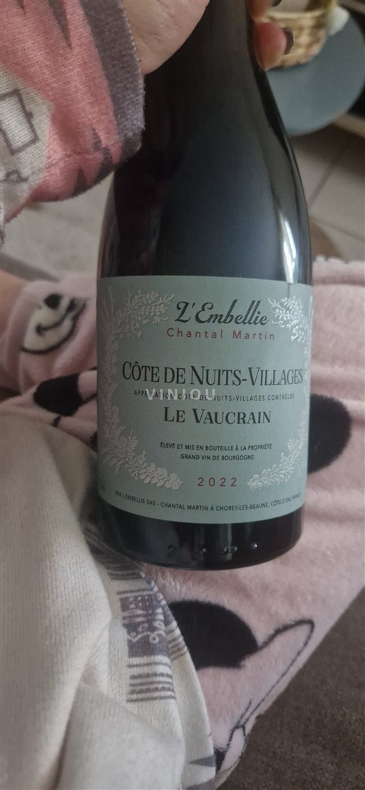 Burgundija Côte de Nuits Villages Grand Cru Château L'Embellie Le Vaucrain 2022