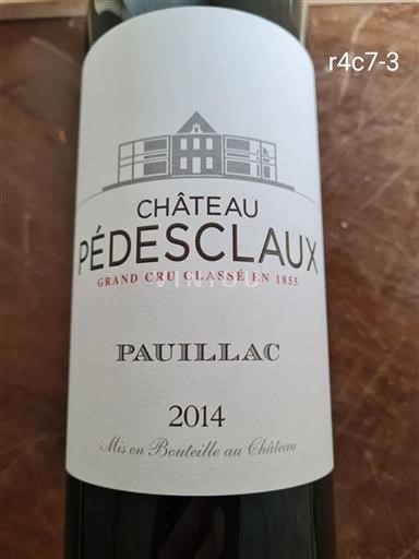 Bordeaux Pauillac Grand Cru Pédesclaux 2014
